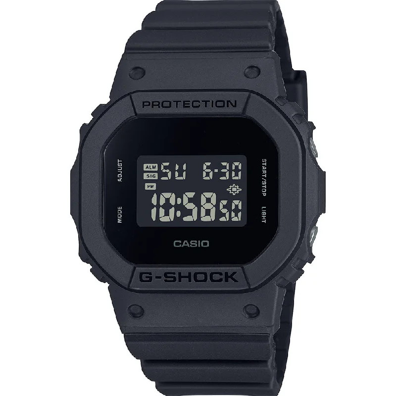Mens British Made Smart Watches-G-Shock GMDS5610BB-1D Black Out Digital