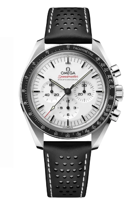 Men's Handmade Design Dress Watches-Omega Speedmaster Moonwatch Professional Master Chronometer White Dial 310.32.42.50.04.002