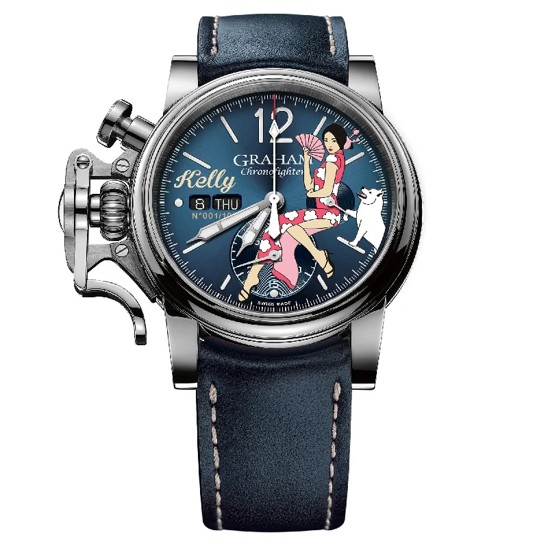 Men's Field Watches Regulations-Graham Blue Chronofighter Vintage Ltd Watch 2CVAS.U08A Men's Field Watches Regulations-Graham Blue Chronofighter Vintage Ltd Watch 2CVAS.U08A