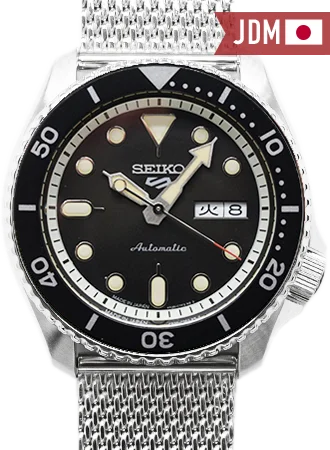 Men's Date Night Style Dress Watches-Seiko 5 Sports “Suits Style” Vintage Black Ref. SBSA017