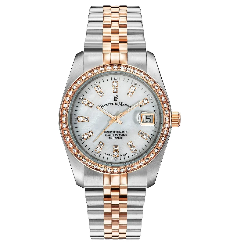 Men's American Made Style Dress Watches-Jacques Du Manoir NROP.23 Ladies Inspiration Two-Tone Watch Men's American Made Style Dress Watches-Jacques Du Manoir NROP.23 Ladies Inspiration Two-Tone Watch