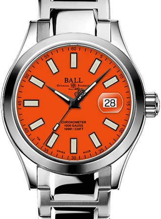 Men's Spring Style Dress Watches-Engineer III Marvelight Chronometer Orange Ref. NM9026C-S39CJ-OR - 904L Steel