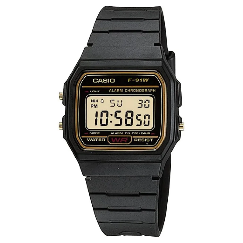 Men's Classic Watch International Brand Edition-Casio Watch Classic Sports Digital Black/Gold F-91WG-9QDF Men's Classic Watch International Brand Edition-Casio Watch Classic Sports Digital Black/Gold F-91WG-9QDF