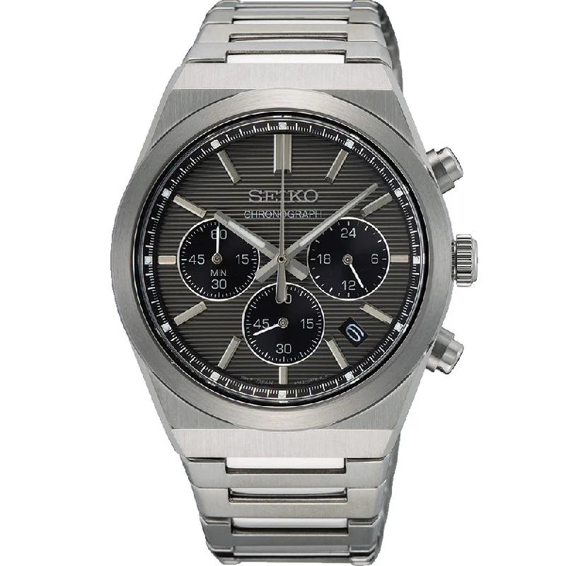 Men's Eco-Drive Digital Watches-Seiko SSB455P Chronograph