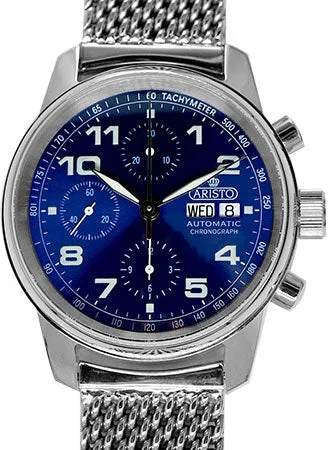 Men's Field Watches Certificate-Flieger 42 Blue Chronograph 4H174M - Sapphire