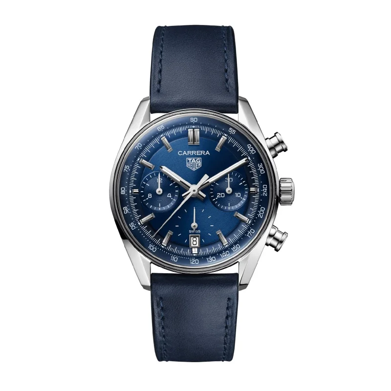 Men's Swiss Summer Edition-Tag Heuer Carrera Men's Blue Chronograph Watch CBS2212.FC6535