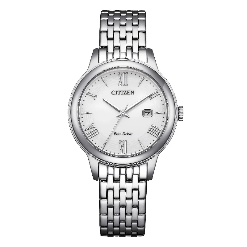 Women's Mechanical Watch Engagement Edition-Orologio Citizen OF bianco in acciaio EW2621-59A