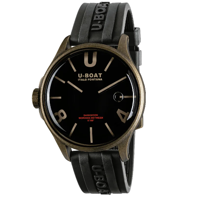 Men's Swiss Gift Edition-U-Boat Watch Darkmoon 44 Brown Curved Vintage PVD 9548