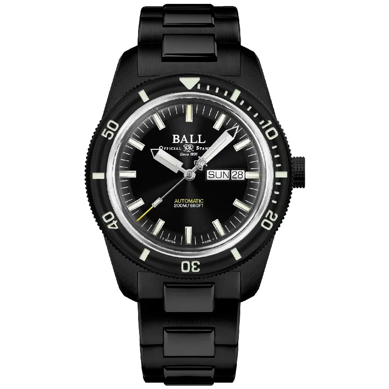 Men's Swiss Mechanical Movement Edition-Ball Engineer II Skindiver Heritage Men's Black Watch DM3208B-S4-BK Men's Swiss Mechanical Movement Edition-Ball Engineer II Skindiver Heritage Men's Black Watch DM3208B-S4-BK