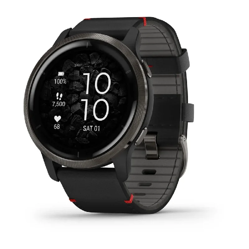 Women's Gift Design Mechanical Watches-Garmin Venu 2 Slate cinturini pelle e silicone 010-02430-21 Women's Gift Design Mechanical Watches-Garmin Venu 2 Slate cinturini pelle e silicone 010-02430-21