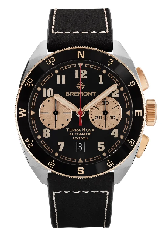 Men's Night Out Dress Watches-Bremont Terra Nova Jimmy Chin 42.5mm Chronograph Limited Edition TN42JC-CHR-BI-BK-L-S
