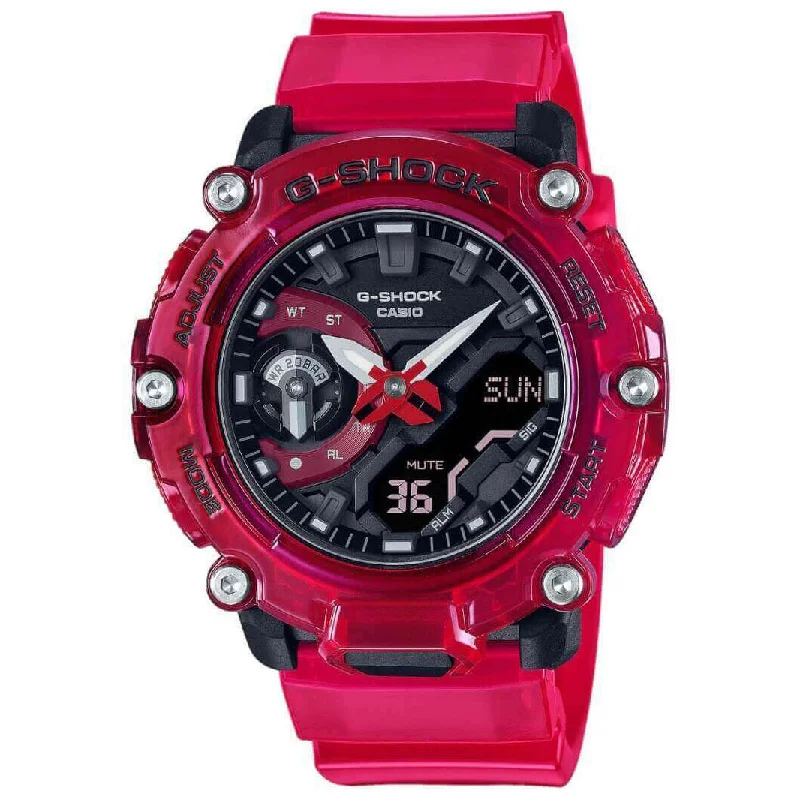Unisex Heart Rate Monitoring Watches-Casio G-Shock Pink Watch GA-2200SKL-4AER