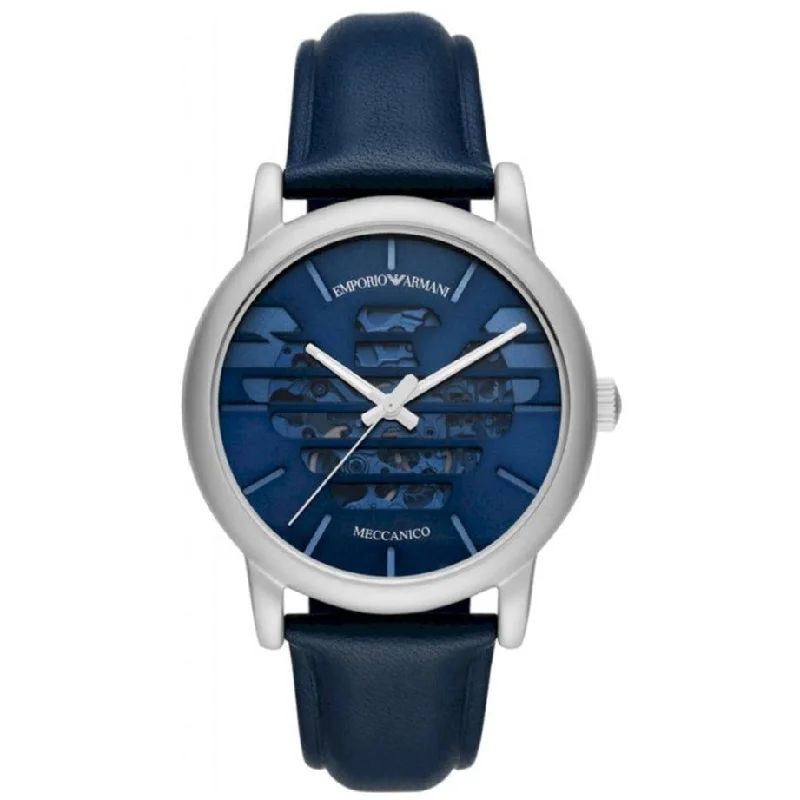 Men's Winter Style Dress Watches-Emporio Armani AR60030 Men's Automatic Luigi Blue Watch Men's Winter Style Dress Watches-Emporio Armani AR60030 Men's Automatic Luigi Blue Watch