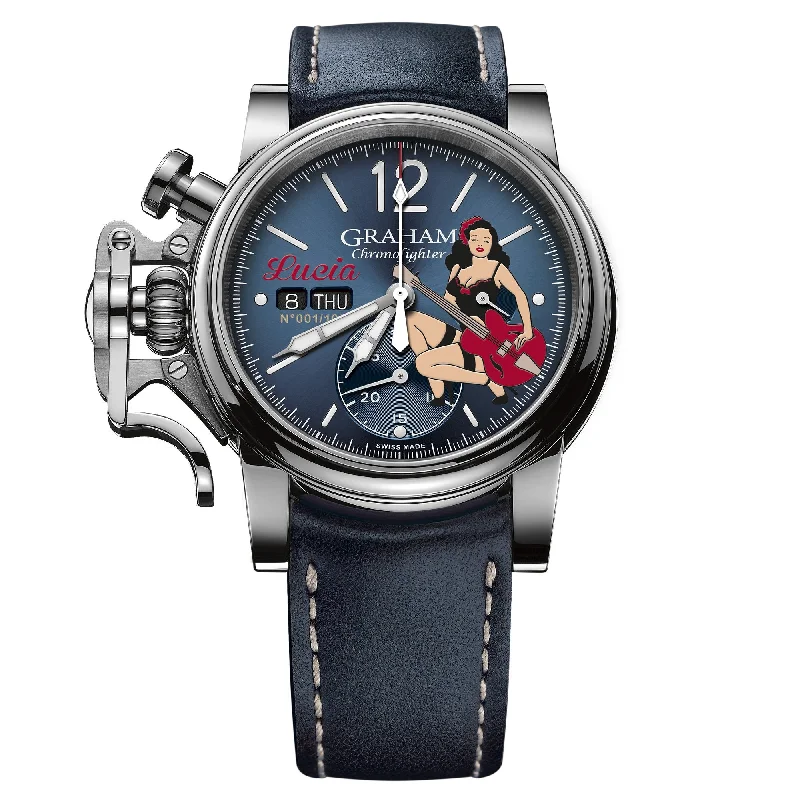 Men's Field Watches Standards-Graham Blue Chronofighter Vintage Ltd Watch 2CVAS.U11A Men's Field Watches Standards-Graham Blue Chronofighter Vintage Ltd Watch 2CVAS.U11A
