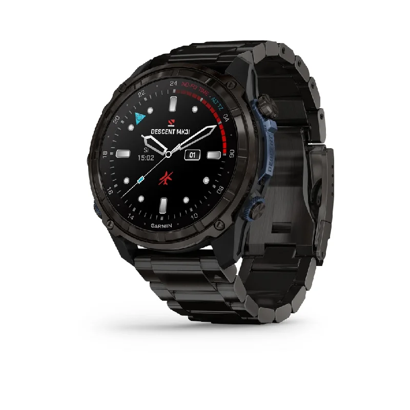 Men's Kinetic Sports Watches-Orologio Garmin Descent MK3i 51mm Titanio DLC nero 010-02752-14