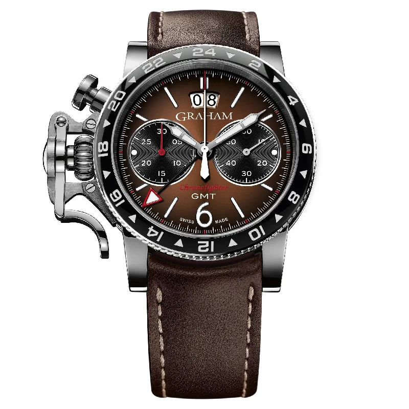 Men's GMT Watches with Blue Dial -Graham Brown Chronofighter Vintage GMT Watch 2CVBC.C01A Men's GMT Watches with Blue Dial -Graham Brown Chronofighter Vintage GMT Watch 2CVBC.C01A