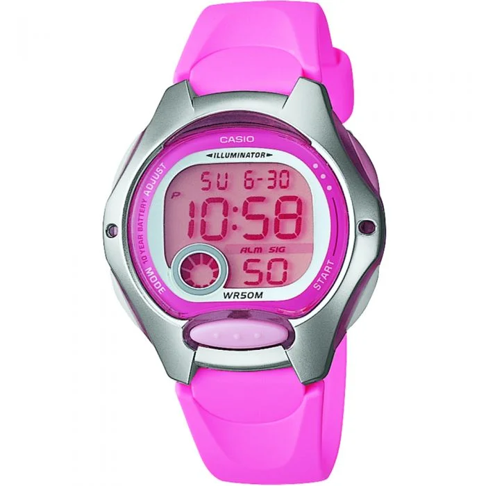 Mens Tonneau Case Style Smart Watches-Casio LW200-4B Youth Digital