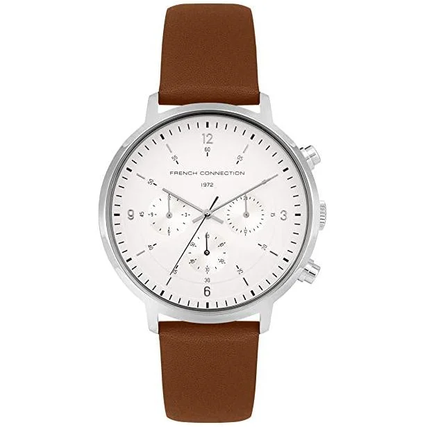 Men's Date Night Slim Watches-French Connection FC140ST Men's Original Brown Chronograph Watch Men's Date Night Slim Watches-French Connection FC140ST Men's Original Brown Chronograph Watch