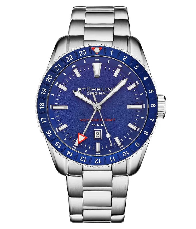 Silver Case/Silver Bracelet/Blue Dial