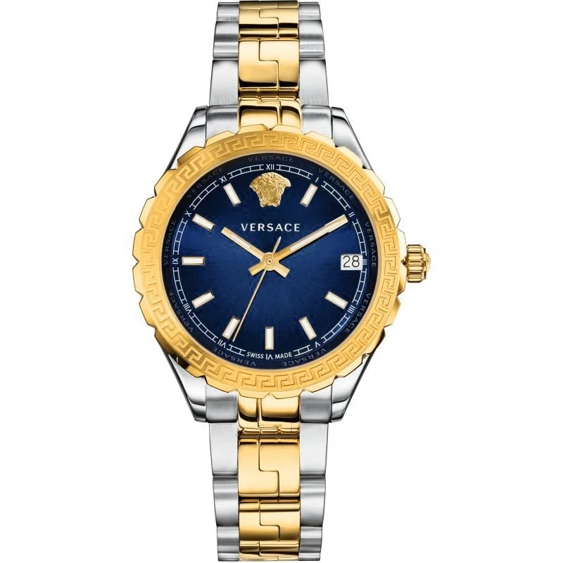 Men's Swiss Kinetic Edition-Versace Watch Ladies Hellenyium Two-Tone Blue V12060017