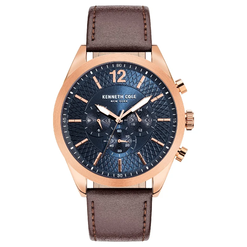 Men's Luxury Style Dress Watches-Kenneth Cole Men's Brown Watch KC51085003