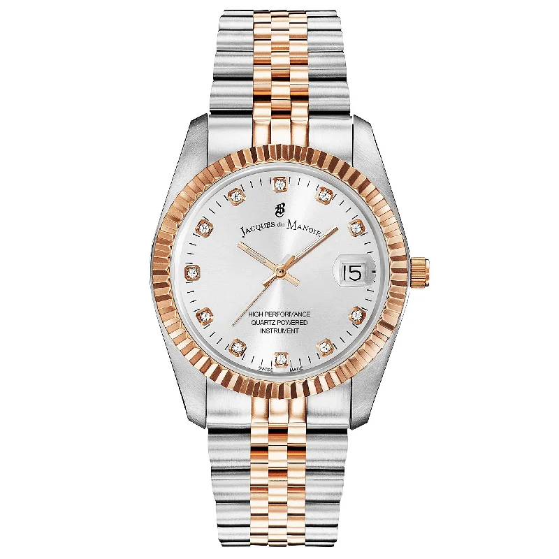 Men's Minimalist Style Dress Watches-Jacques Du Manoir NRO.23 Ladies Inspiration Two-Tone Watch