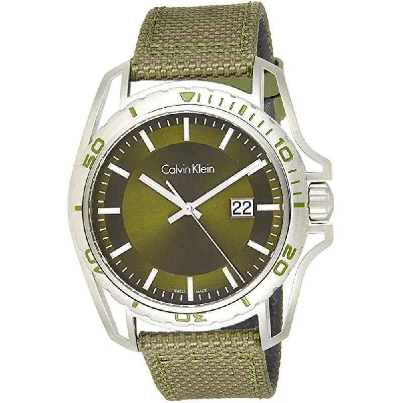 Men's Swiss Birthday Edition-Calvin Klein Watch Earth Green K5Y31XWL