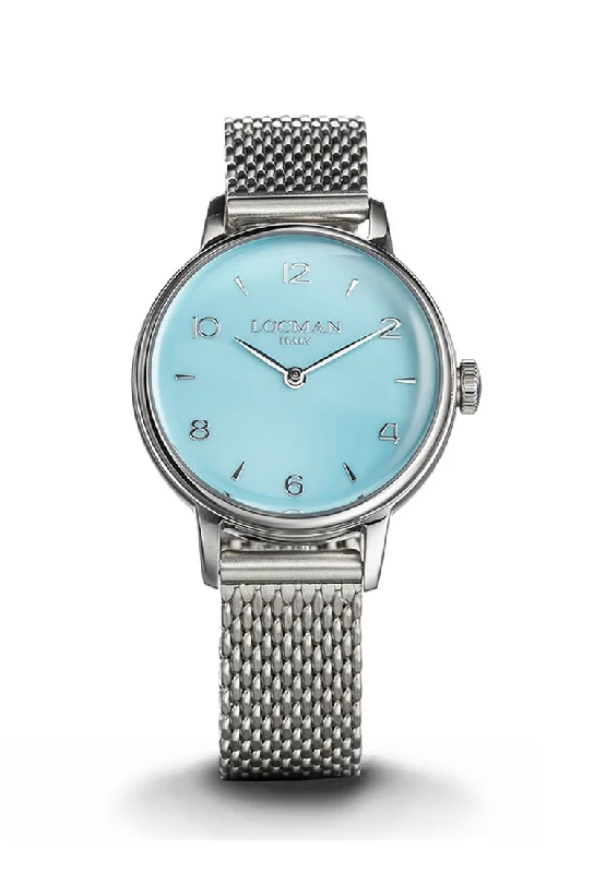 Women's Eco-Drive Style Mechanical Watches-Locman 1960 donna turchese maglia milano 0253A12A-00GANK2B0 Women's Eco-Drive Style Mechanical Watches-Locman 1960 donna turchese maglia milano 0253A12A-00GANK2B0