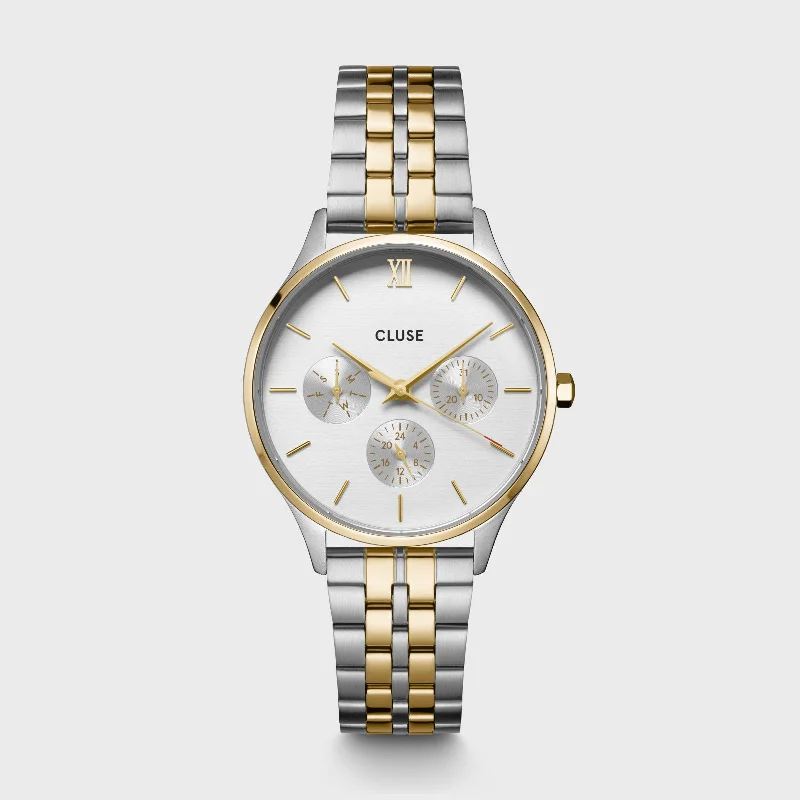 Women's Christmas Gift Style Mechanical Watches-Minuit Multifunction Watch Steel, Two-Tone