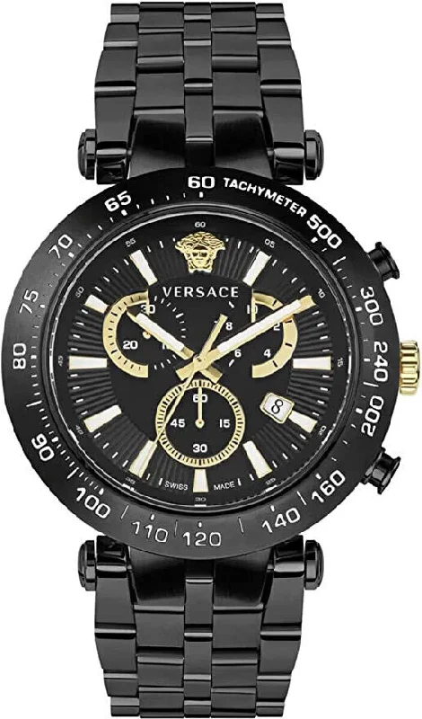 Men's Swiss Occasional Edition-Versace Men's Watch Bold Chrono 46mm Black Bracelet VEJB00722