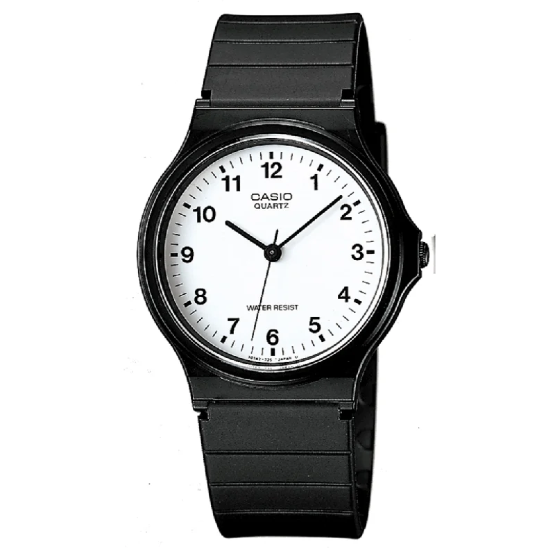 Unisex Local Brand Watches-Casio Watch Black White Small Numbers MQ-24-7BLDF