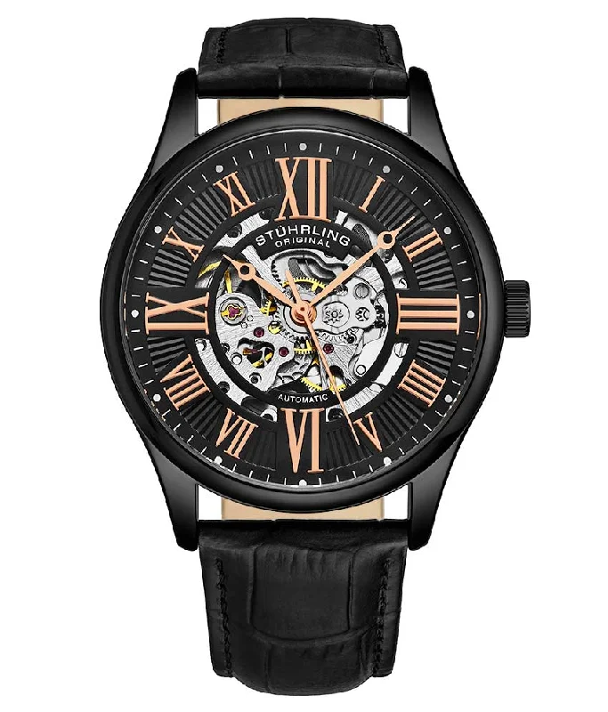 Black Dial/Black Case/Black Leather Strap