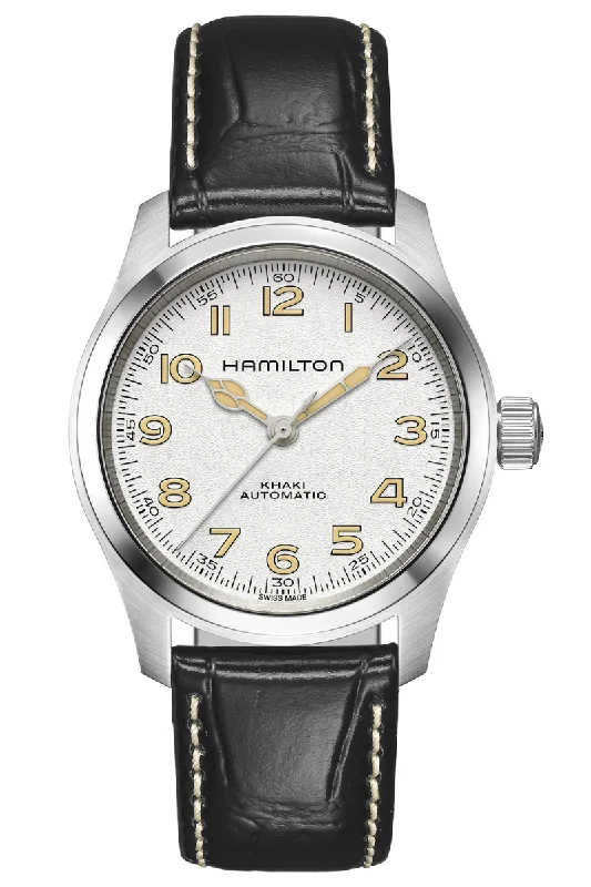 Men's Square Case Dress Watches-Hamilton Khaki Field 'Murph' 38mm Automatic H70405710