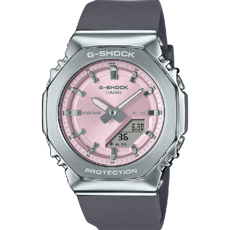 Men's Dive Watches with High-End Case Materials -G-Shock GMS2110-4A Half Metal Covered Men's Dive Watches with High-End Case Materials -G-Shock GMS2110-4A Half Metal Covered