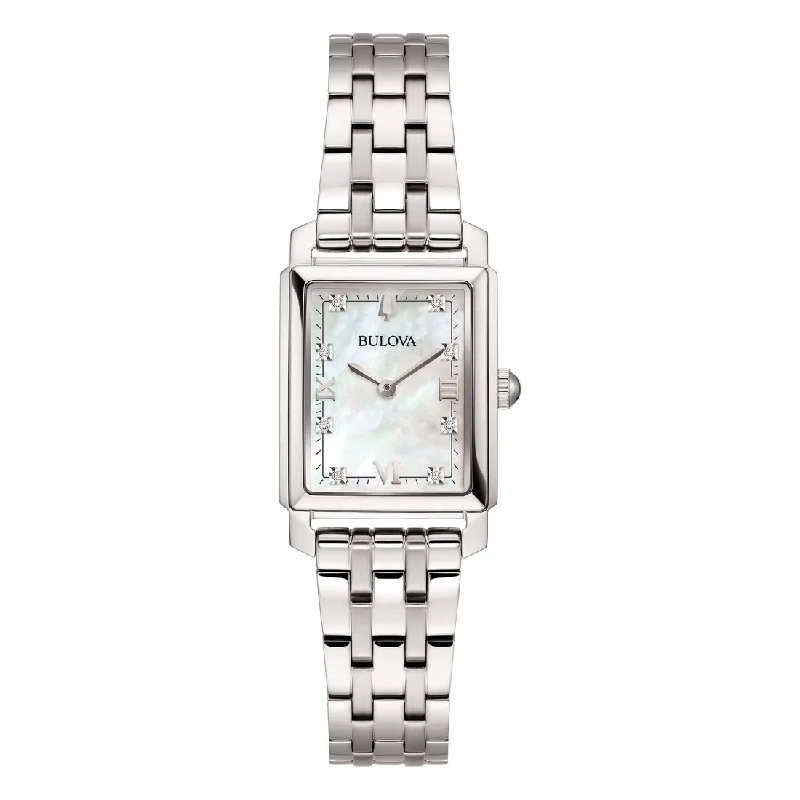 Women's Special Edition Design Mechanical Watches-Orologio Bulova 96P244 donna Sutton Tank madreperla e diamanti Women's Special Edition Design Mechanical Watches-Orologio Bulova 96P244 donna Sutton Tank madreperla e diamanti