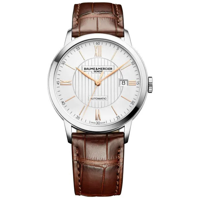 Men's Swiss Watch Movements-Baume & Mercier Men's Brown Classima Watch 10263