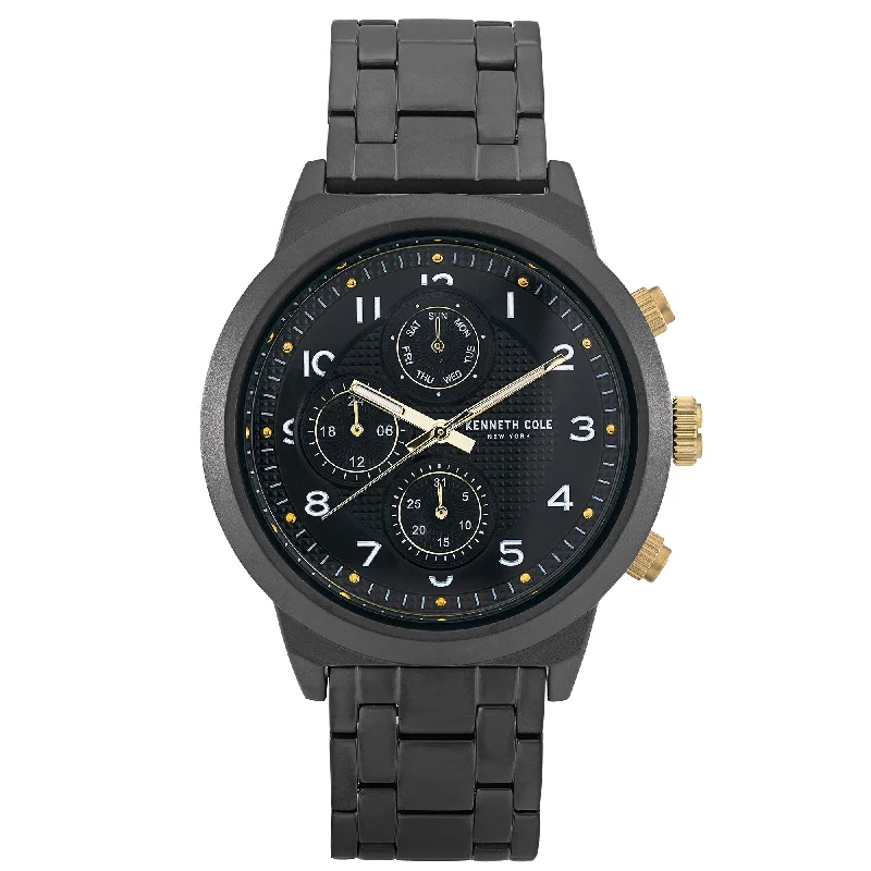 Men's Formal Event Design Dress Watches-Kenneth Cole Men's Black Watch KC50884005