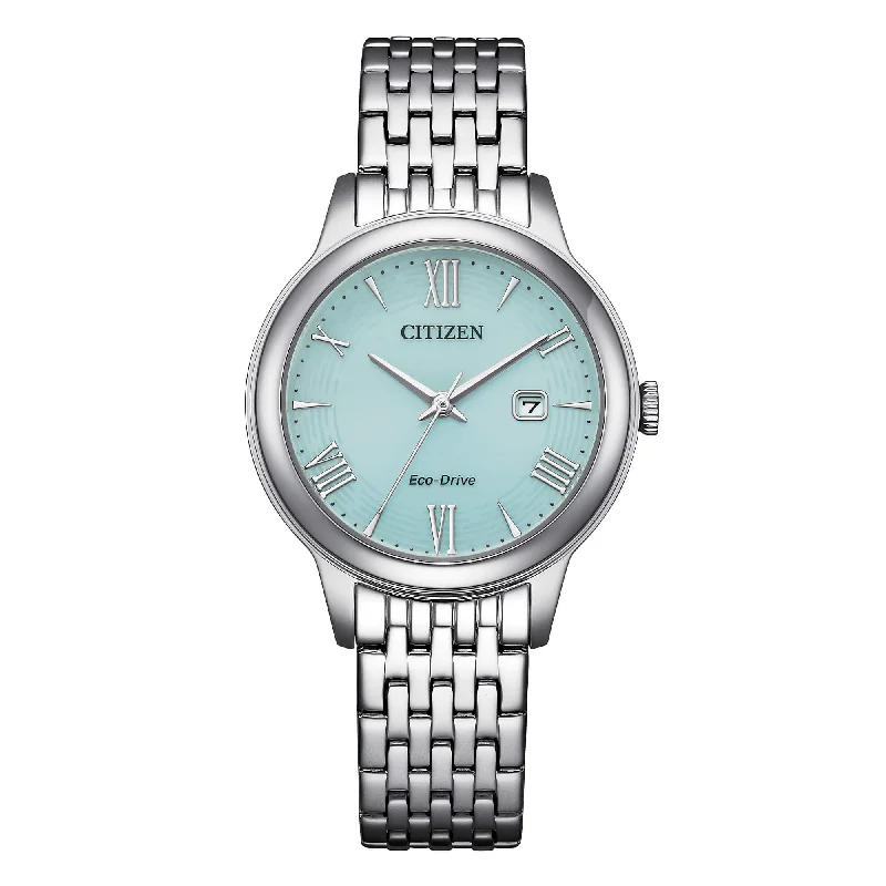 Women's Mechanical Watch Wedding Edition-Orologio Citizen OF turchese in acciaio EW2621-59M