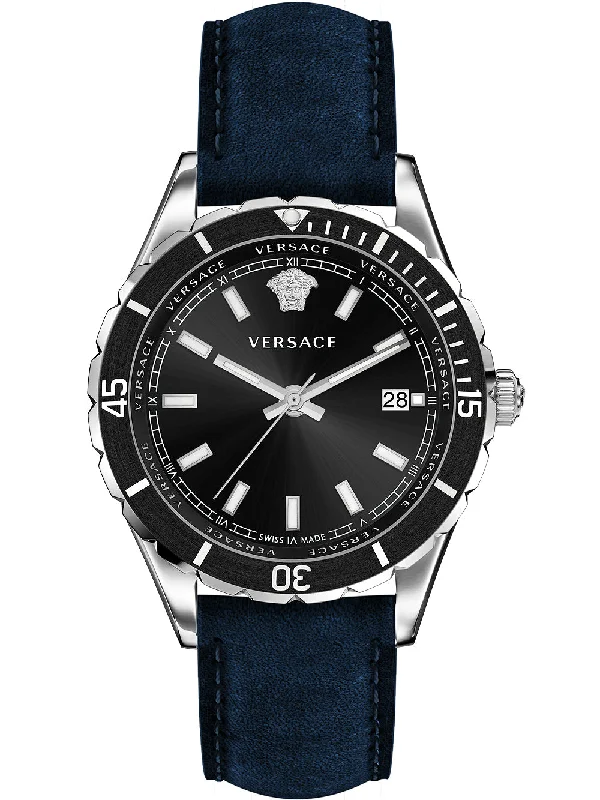 Men's Swiss Wedding Edition-Versace Men's Watch Hellenyium 42mm Blue VE3A00220