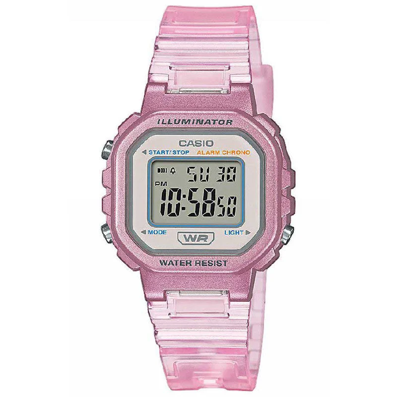 Unisex GPS Navigation Watches-Casio Vintage Sport Ladies Pink Watch LA-20WHS-4AEF