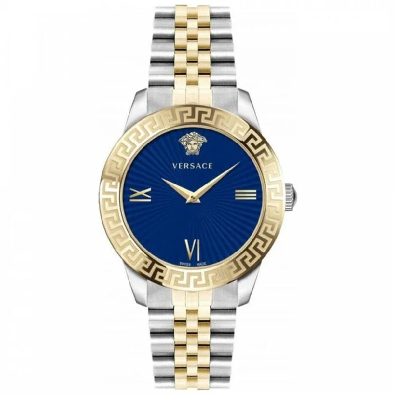 Men's Swiss Romantic Dinner Edition-Versace Ladies Watch Greca Signature  38mm Blue VEVC00719
