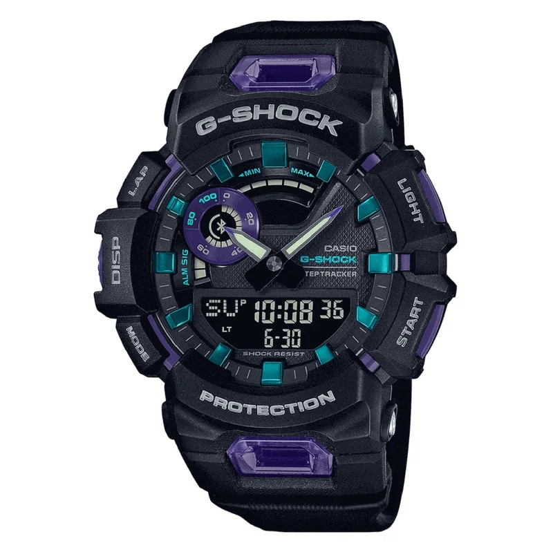 Men's Square Case Digital Watches-Casio G-Shock Watch G-Squad Purple/Teal GBA-900-1A6ER