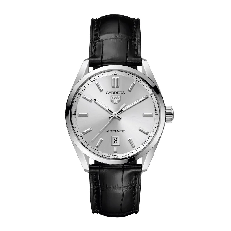 Men's Swiss Office Wear Edition-Tag Heuer Carrera Men's Grey Black Automatic Watch WBN2111.FC6505