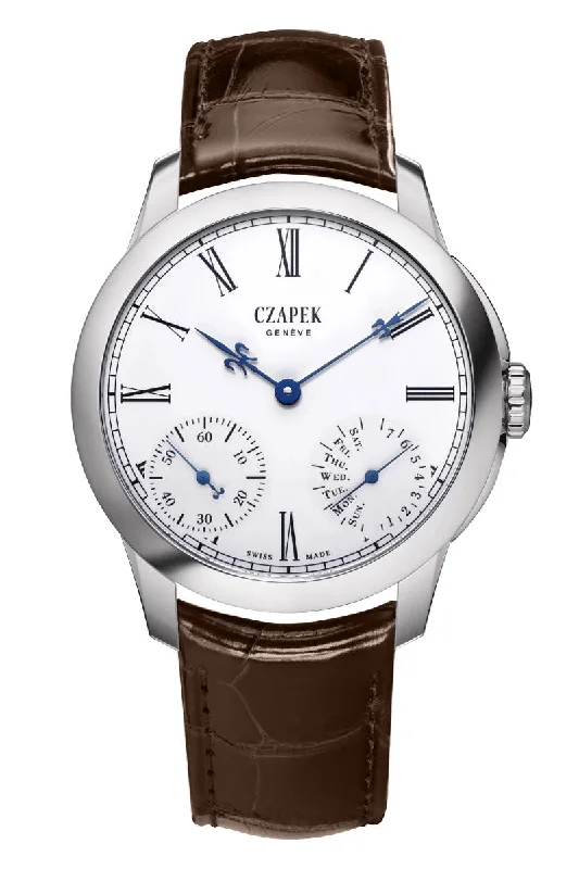 Men's Small Size Style Dress Watches-Czapek Quai des Bergues No.25s Limited Edition Brown QDB-25S
