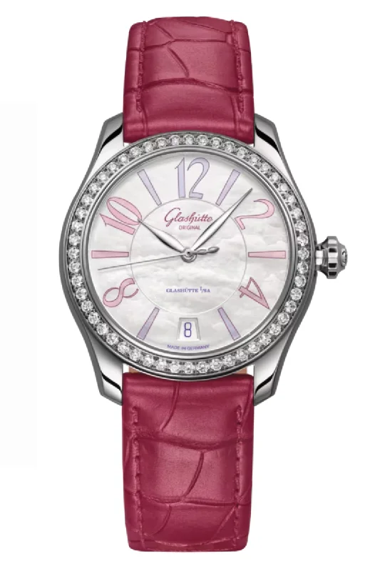 Men's Hand-Wound Design Dress Watches-Glashütte Original Lady Serenade Valentine Limited Edition 1-39-22-22-22-04