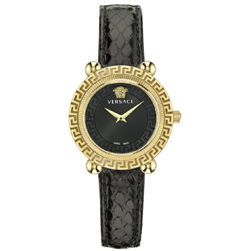 Men's Swiss Made Edition-Versace Greca Twist Ladies Gold Watch VE6I00323