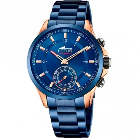 Men's Luxury Brand Dress Watches-Lotus 18809/1 Men's Blue Connected Watch
