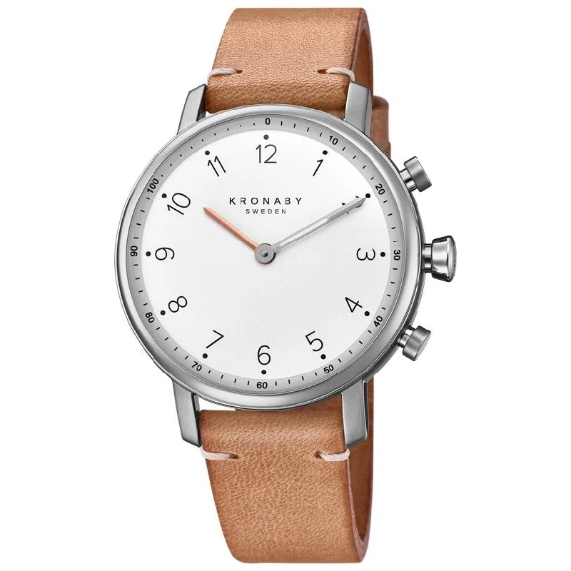 Men's Engraved Slim Watches-Kronaby S0712/1 Ladies Beige Nord Hybrid Smartwatch