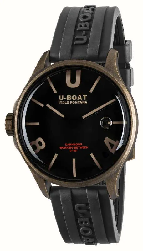 Men's Swiss Christmas Gift Edition-U-Boat Men's Watch Darkmoon 40mm Black Bronze 9549