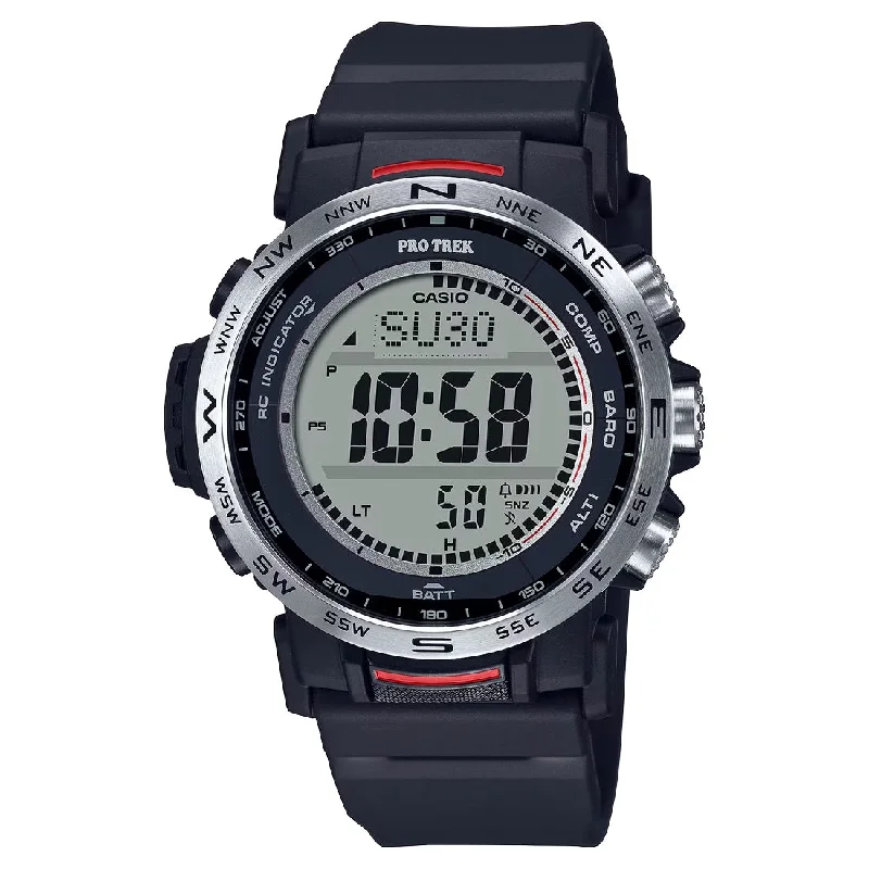 Men's Outdoor Radio Watches-Orologio Casio Pro Trek PRW-35-1AER altimetro solare radiocontrollato